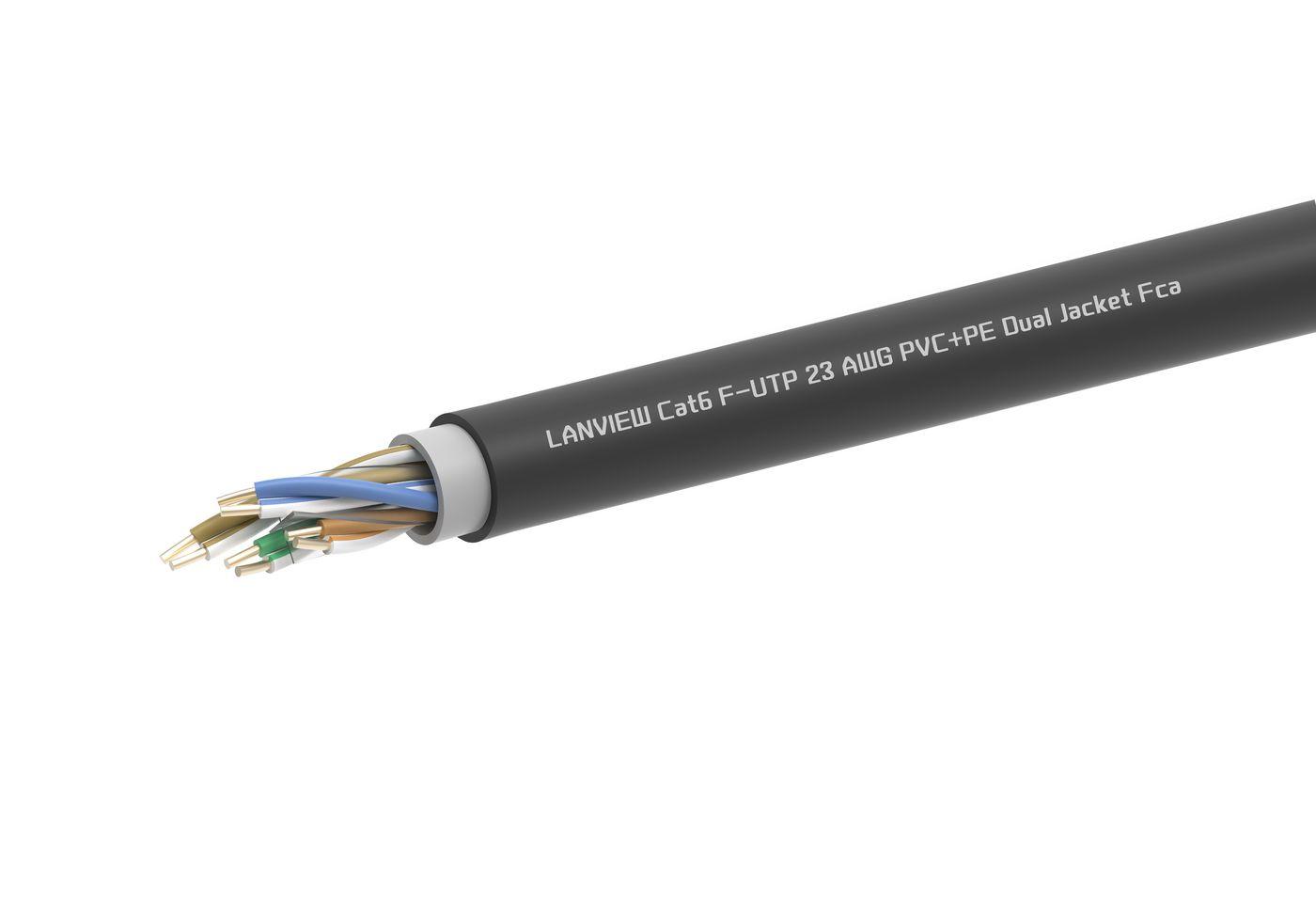 Lanview LVN-CAT6PE-2FUTP-305M networking cable