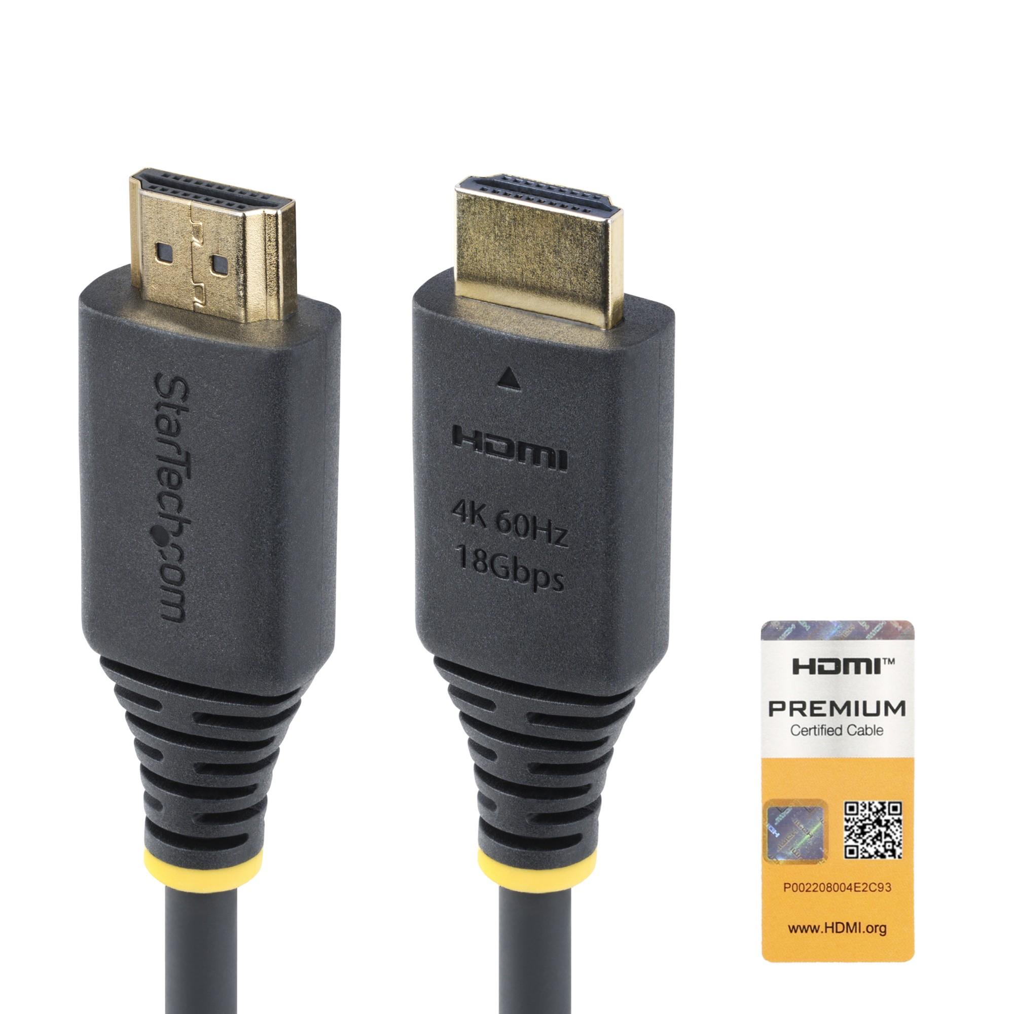 StarTech.com 1.5m (4.9ft) Premium Certified High Speed HDMI Cable. 4K