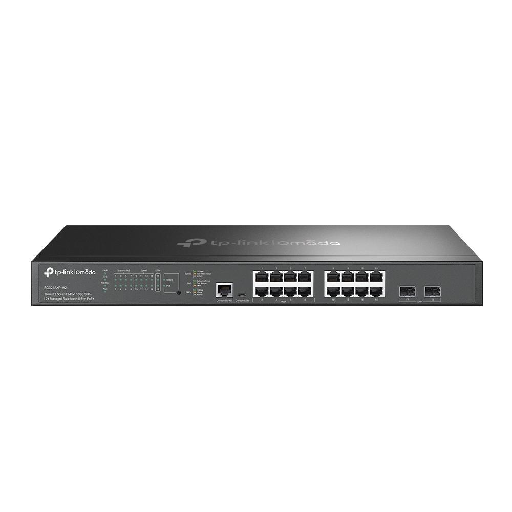 TP-Link Omada 16-Port 2.5G and 2-Port 10GE SFP+ L2+ Managed Switch wit