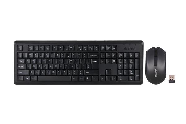 A4Tech 4200N keyboard Mouse included Office USB QWERTY English Black