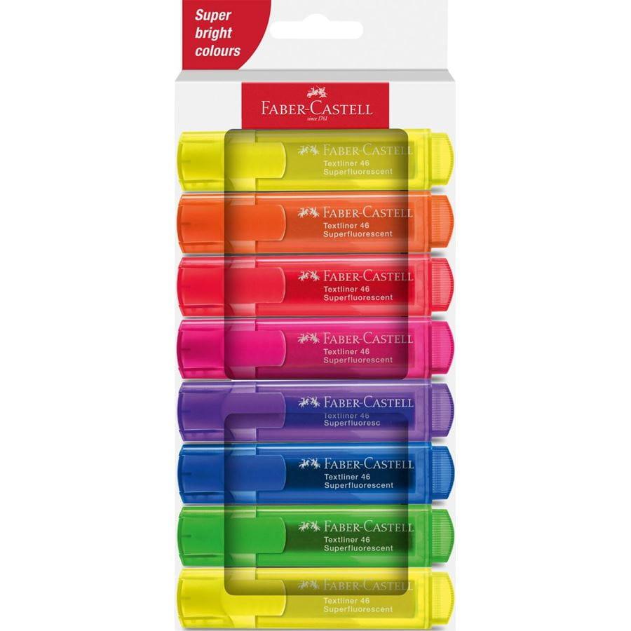 Faber-Castell Highlighter Textliner 46 Assorted Colours (Pack 8) - 254648