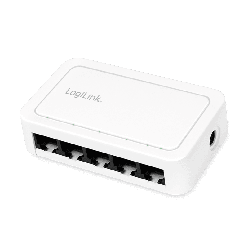 LogiLink Desktop Gigabit Ethernet Switch 5-port. plastic case. white