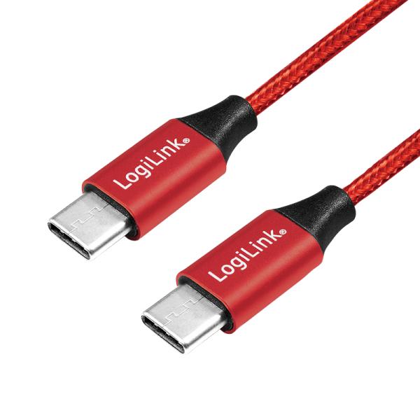 LogiLink CU0156 USB cable USB 2.0 1 m USB C Red