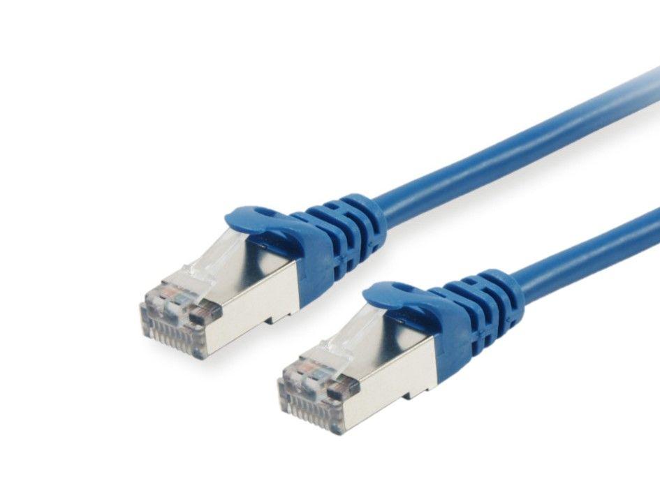 Equip Cat.6A S/FTP Patch Cable. Blue. 0.15m