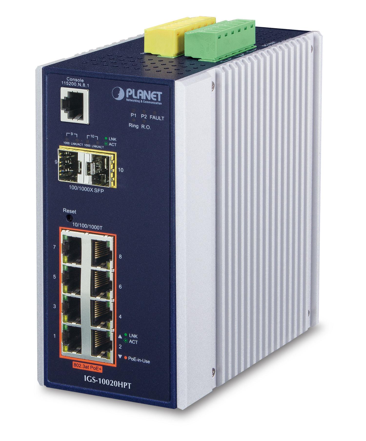 PLANET IGS-10020HPT network switch Managed L2+ Gigabit Ethernet (10/10