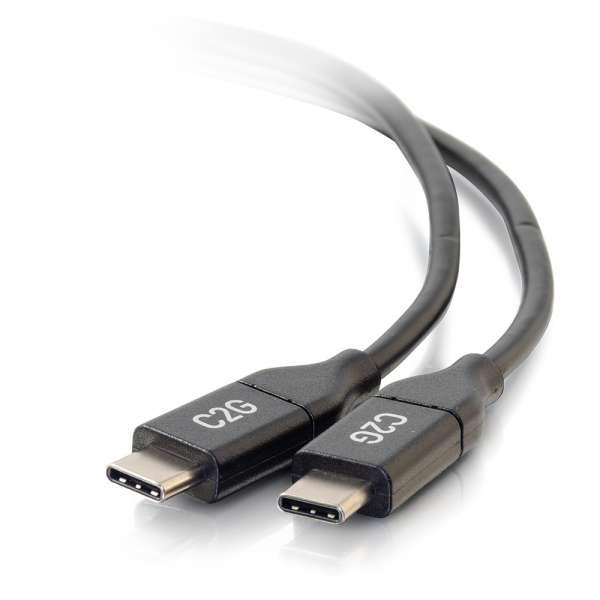 C2G 0.9m (3ft) USB C Cable - USB 2.0 (5A) - M/M USB Type C Cable - Bla