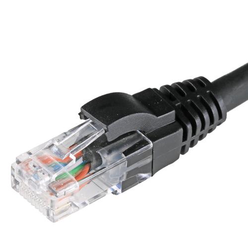 Cablenet 0.5m Cat5e RJ45 Black U/UTP LSOH 24AWG Snagless Booted Patch