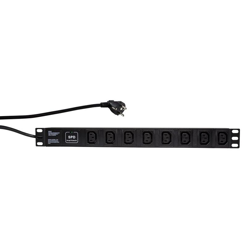 LogiLink PDU8A01 power distribution unit (PDU) 8 AC outlet(s) 1U Black