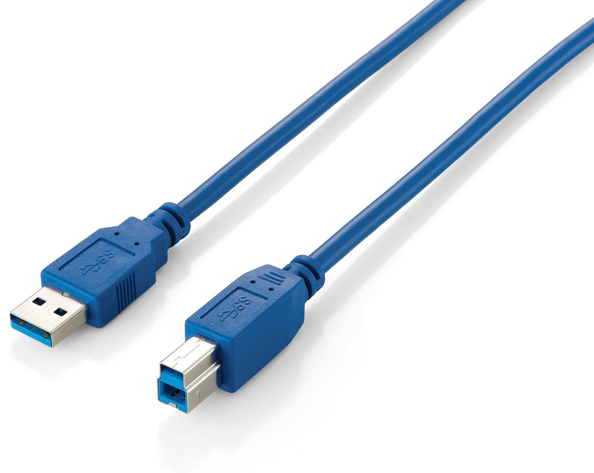 Equip USB 3.0 Type A to Type B Cable. 1.0m . Blue