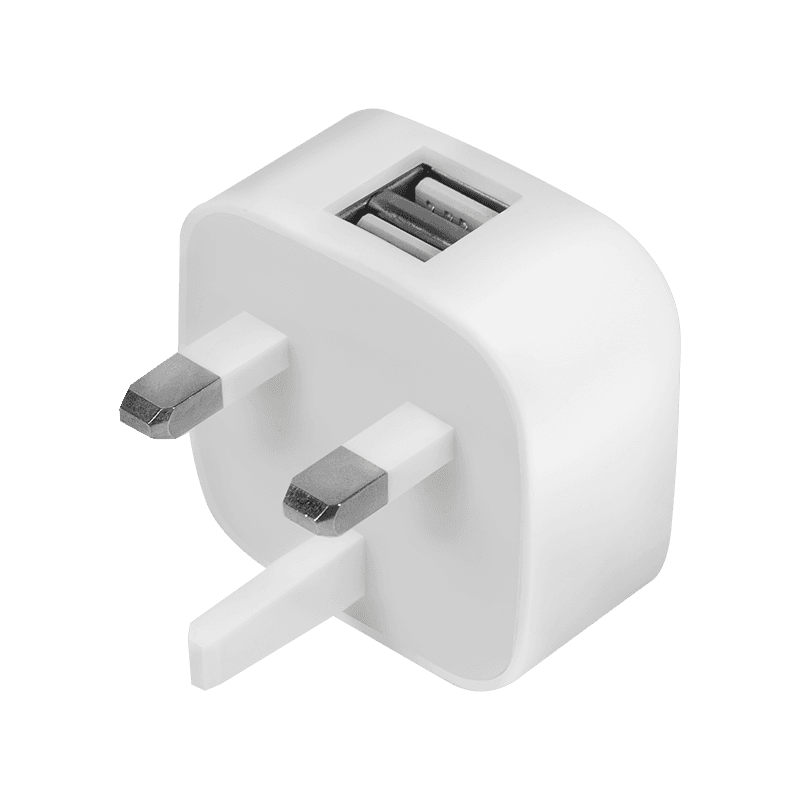 LogiLink 2 PORT USB A MAINS CHARGER 10.5W / 5V - WHITE