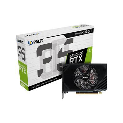 Palit RTX3050 StormX. 6GB DDR6. DVI. HDMI. DP. 1470MHz Clock. Compact