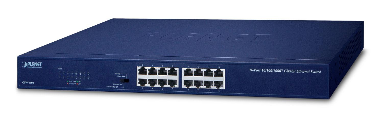 PLANET GSW-1601 network switch Unmanaged Gigabit Ethernet (10/100/1000