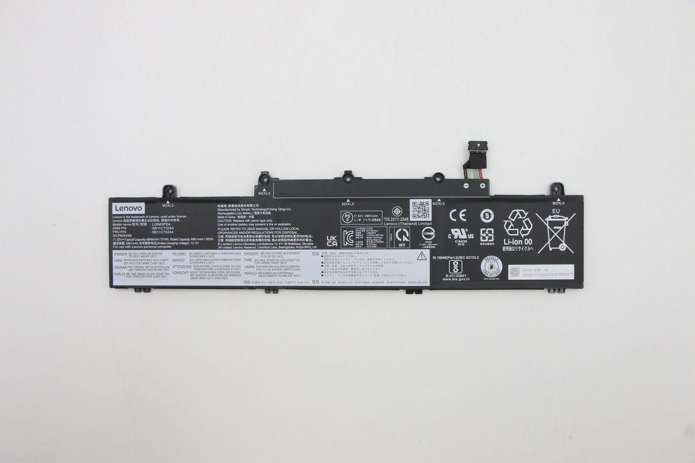 Lenovo 57Wh 3-cell battery for