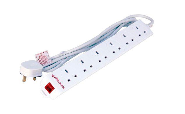 Microconnect MC-UKSURGESTRIP6-5M power extension 6 AC outlet(s) Indoor