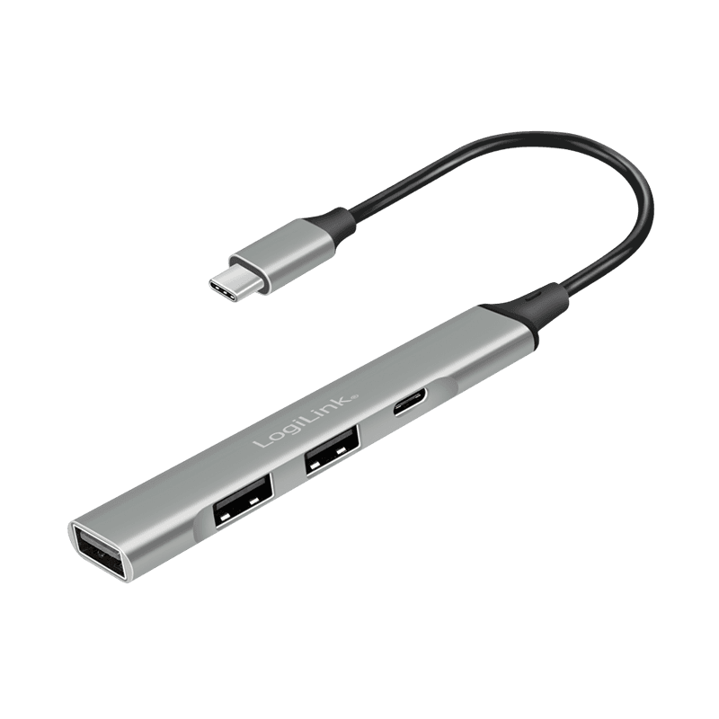 LogiLink USB 3.2 Gen1 Hub. 4-port. USB-C. 3x USB-A 1xUSB-C. ultra-slim