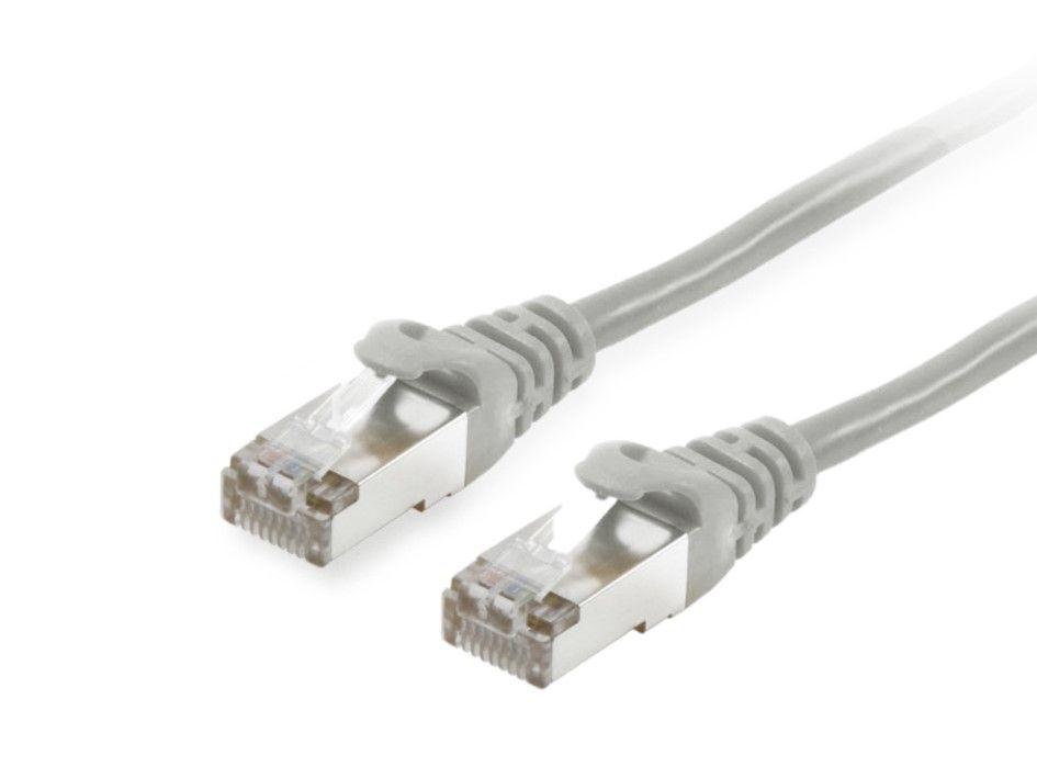 Equip Cat.6A S/FTP Patch Cable. Grey. 0.15m