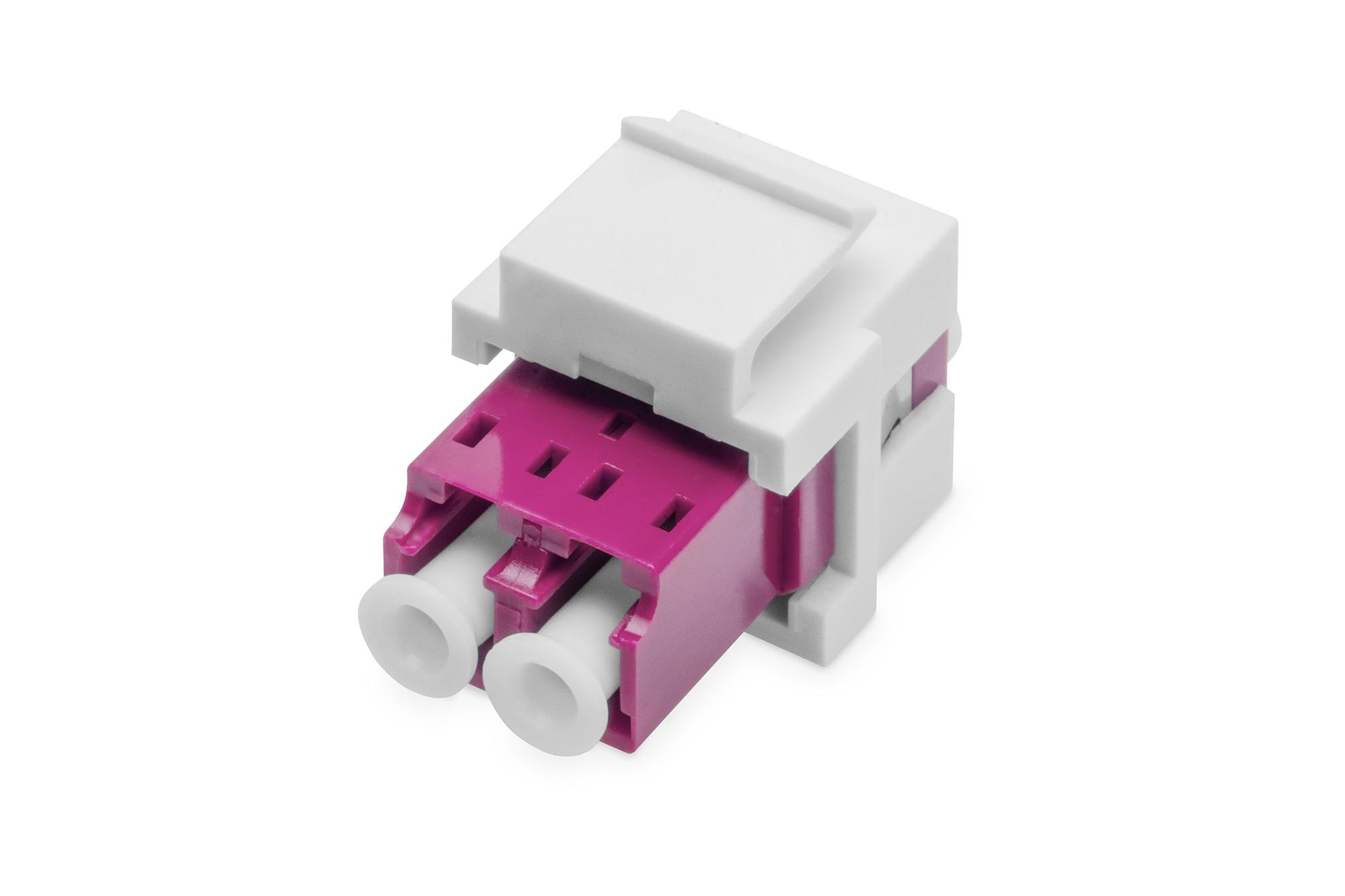 Digitus Fiber optic LC/LC duplex coupler. Multimode-OM4. Keystone modu