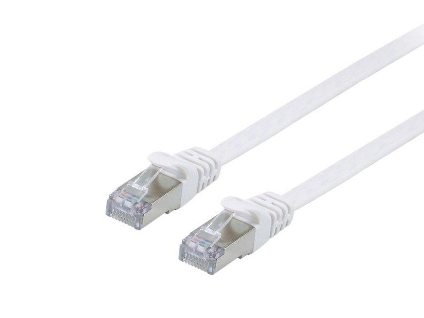 Equip Cat.6A U/FTP Flat Patch Cable. 10.0m. White