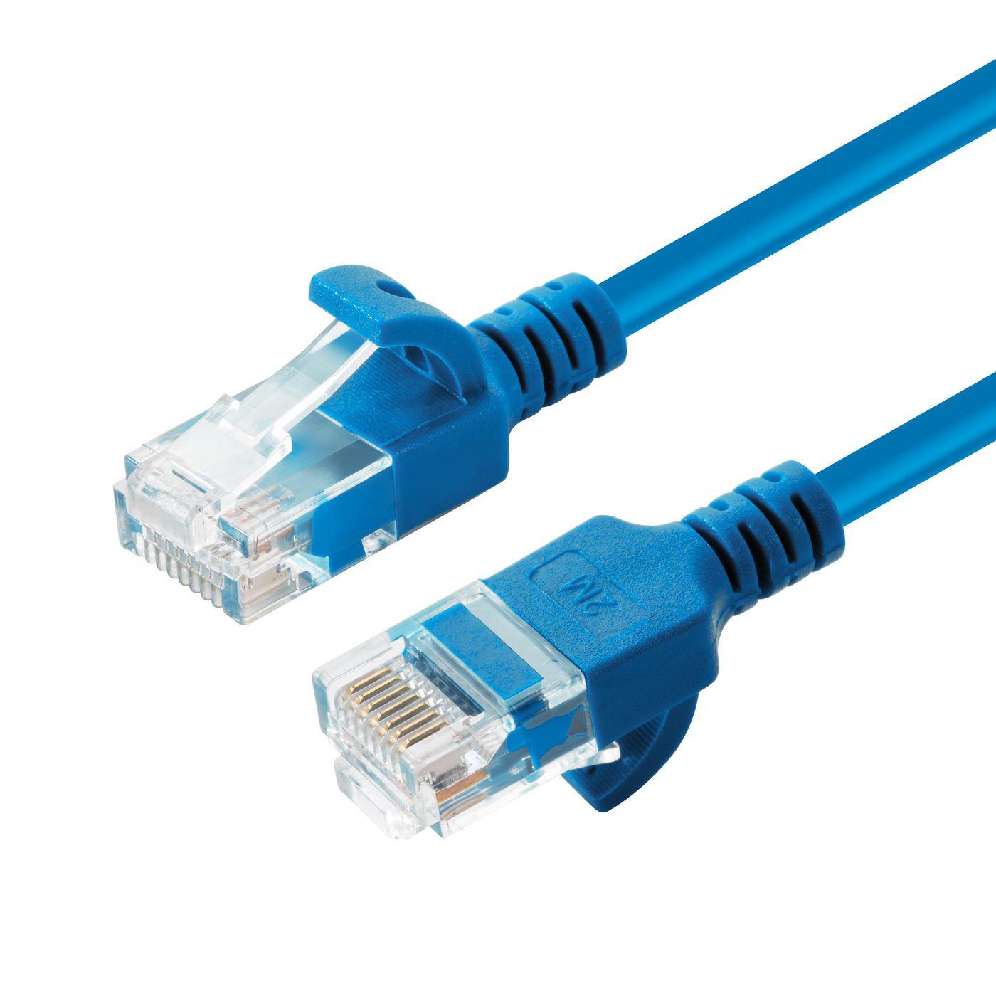 Microconnect V-UTP6A01B-SLIM networking cable Blue 1 m Cat6a U/UTP (UT