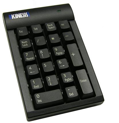 Kinesis Low-Force Keypad Numeric Keypad PC/Server USB Black