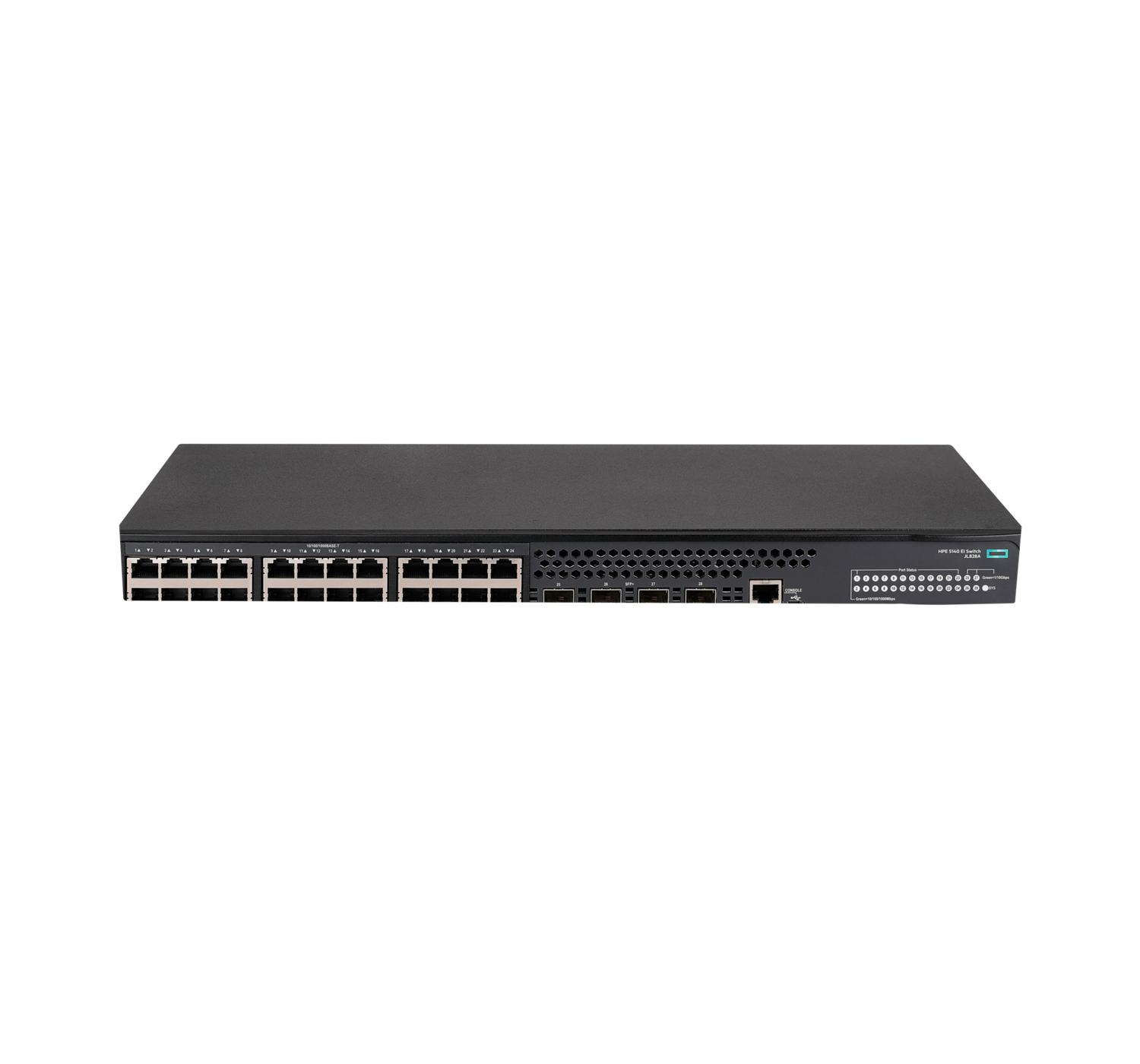 HPE FlexNetwork 5140 24G 4SFP+ EI Managed L3 Gigabit Ethernet (10/100/