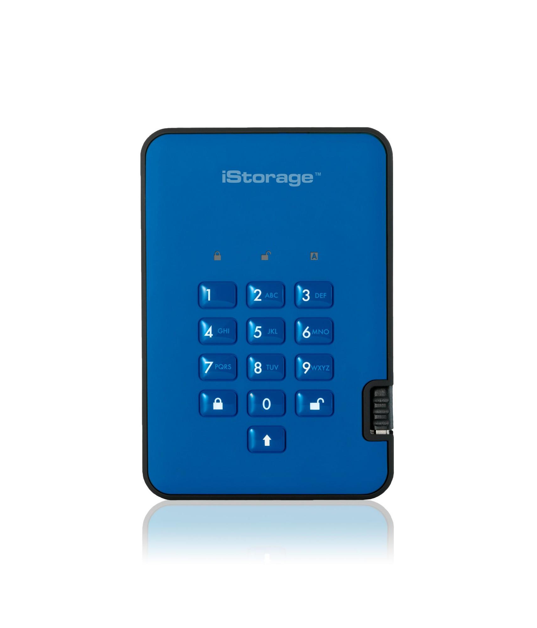 iStorage diskAshur2 256-bit 4TB USB 3.2 secure encrypted hard drive -