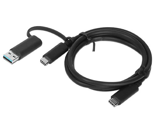 Lenovo 03X7470 USB cable 1 m USB A/USB C USB C Black