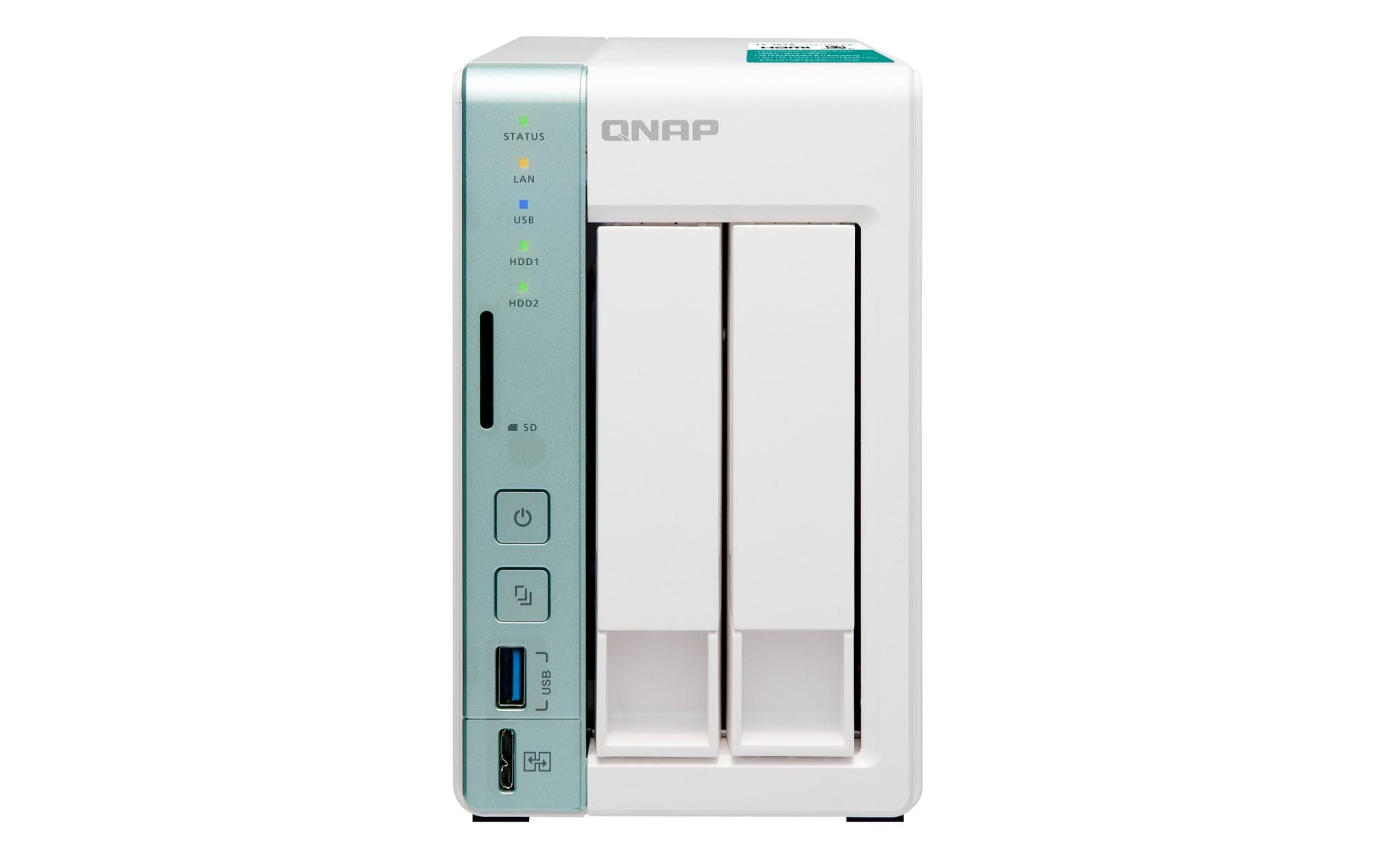 QNAP TS-251A NAS Tower Ethernet LAN Green. White N3060