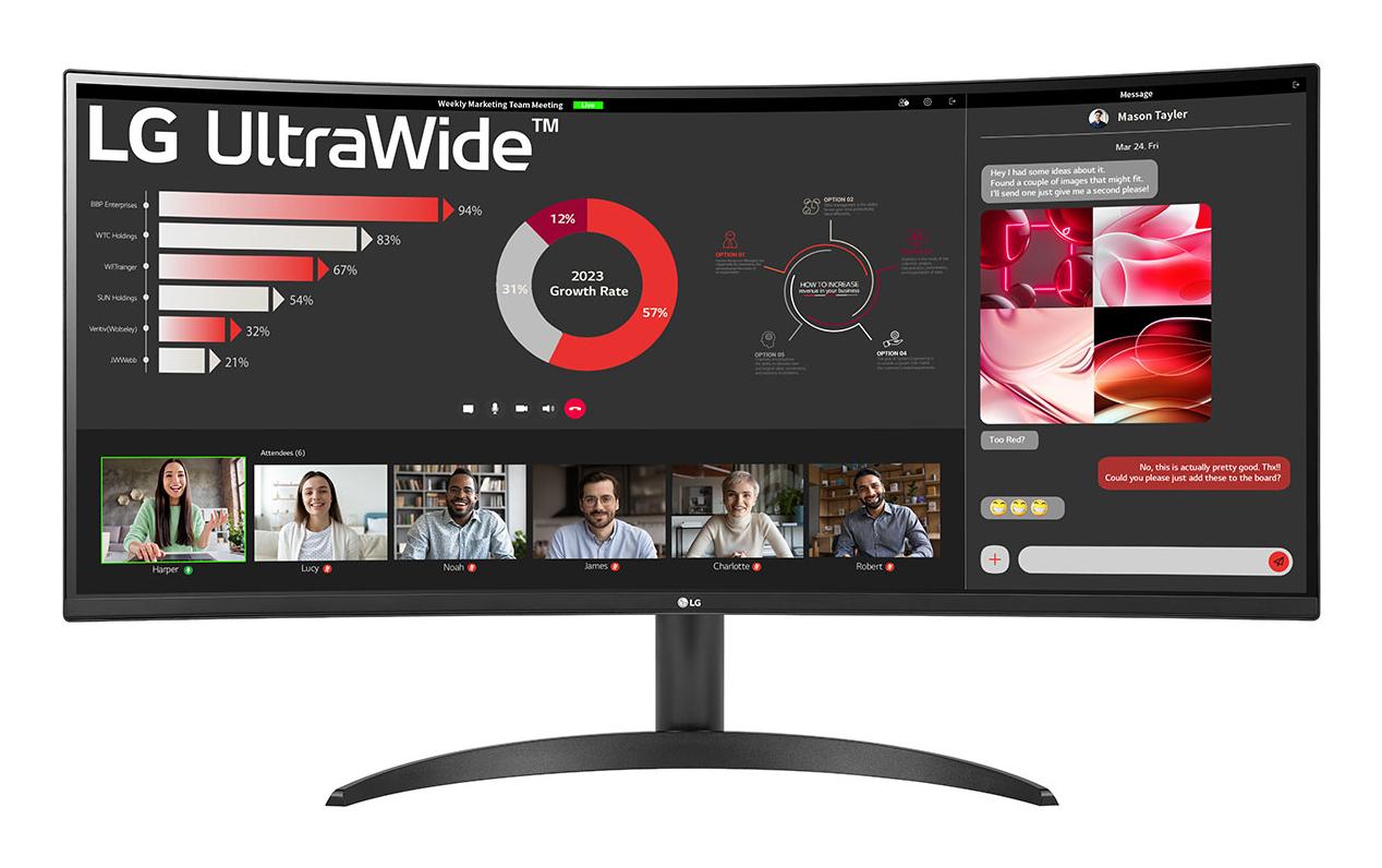 LG 34WR50QK-B computer monitor 86.4 cm (34") 3440 x 1440 pixels W