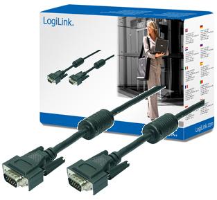 LogiLink VGA. M/M. 10m VGA cable VGA (D-Sub) Black