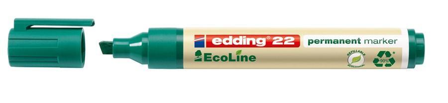 Edding 22 EcoLine Permanent Marker Chisel Tip Green