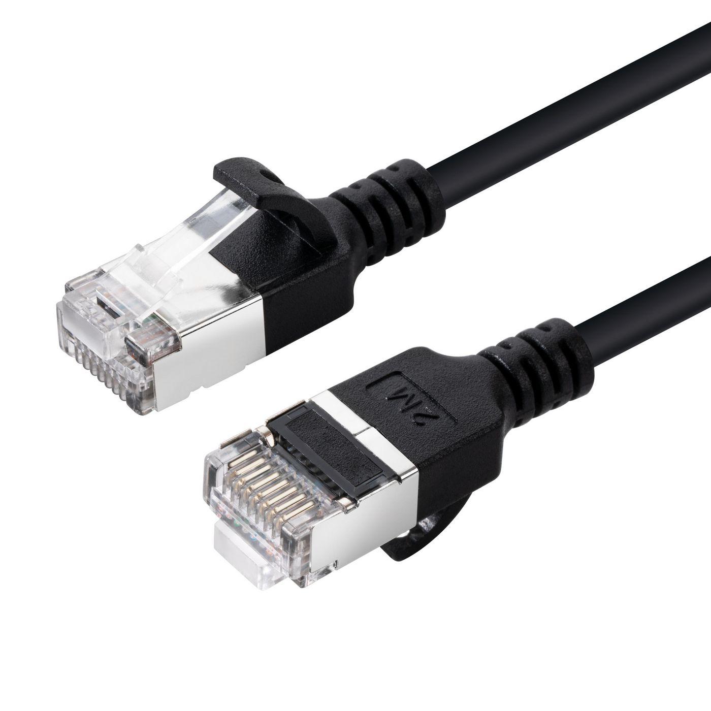 Microconnect V-FTP6A10S-SLIM networking cable Black 10 m Cat6a U/FTP (