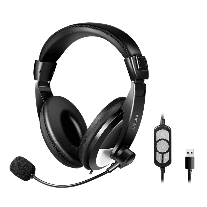 LogiLink Headset Stereo. with Microphone. USB. black