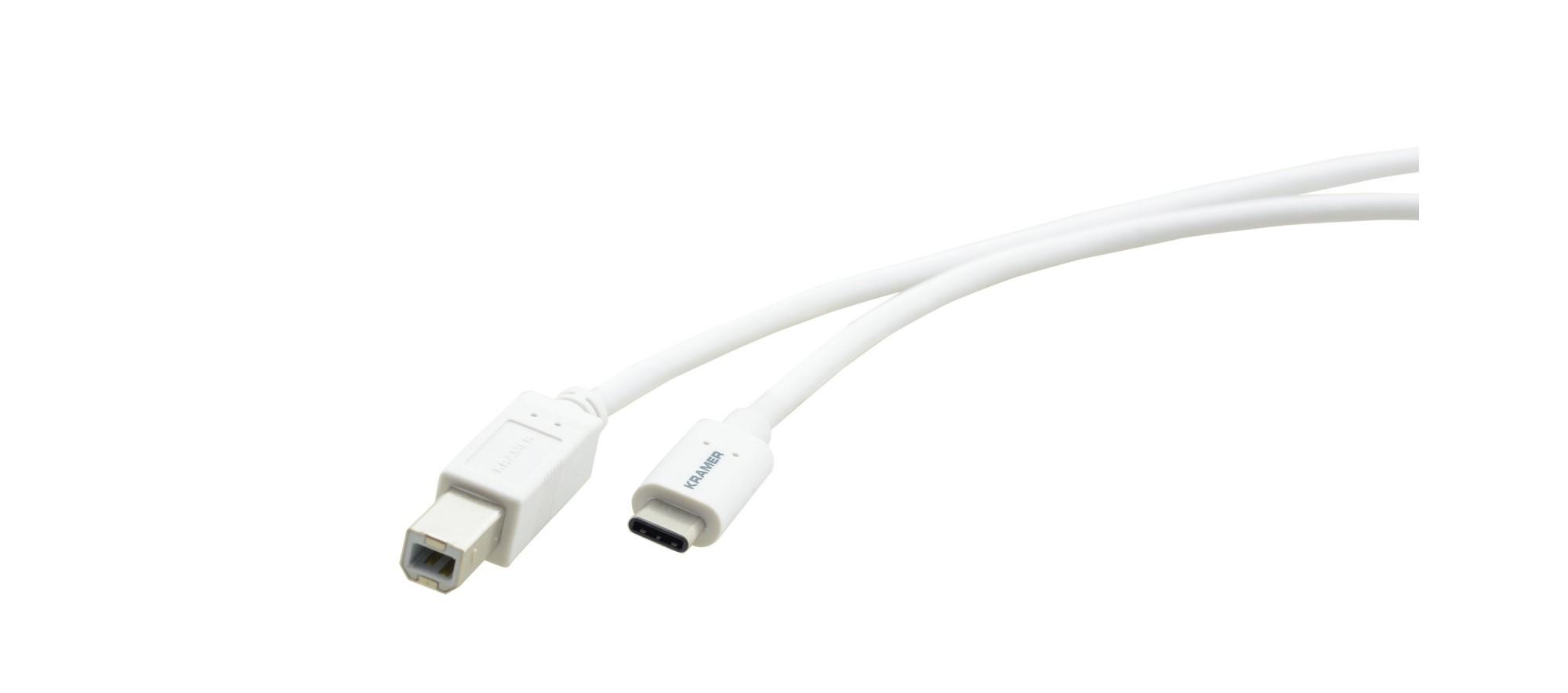 Kramer Electronics C-USB/CB-6 USB cable USB 2.0 1.8 m USB C USB B Whit