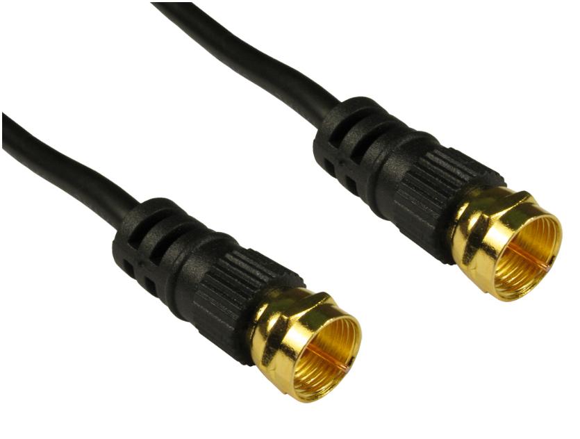 Cables Direct F M/M. 10m coaxial cable Black