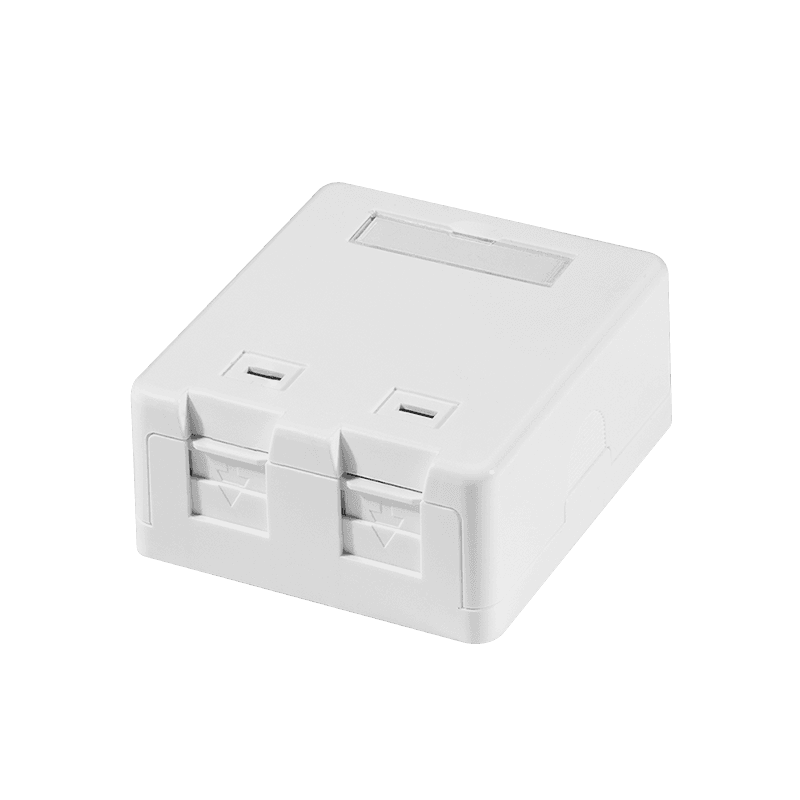 LogiLink Keystone surface box 2-port. with shutter