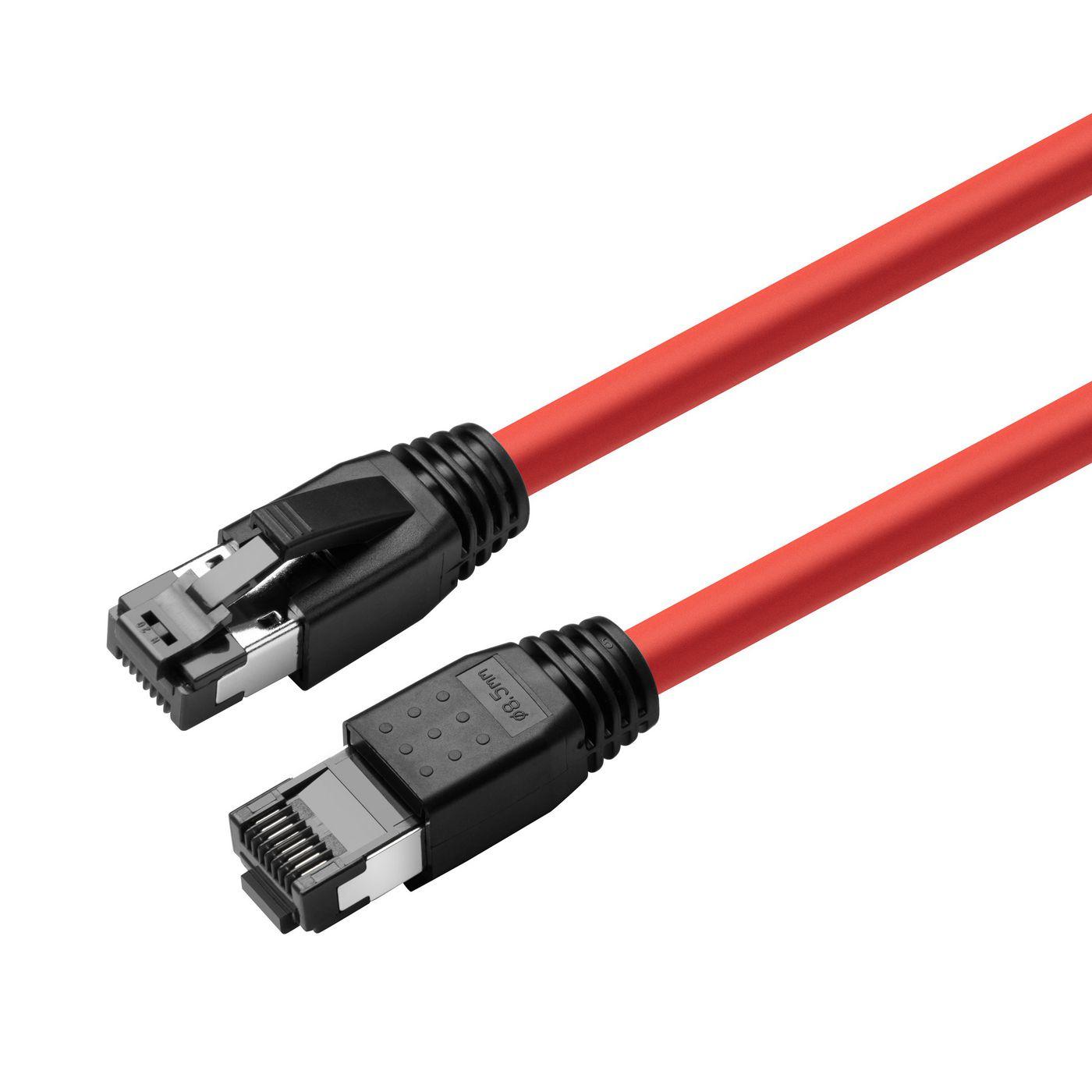 Microconnect MC-SFTP8005R networking cable Red 0.5 m Cat8.1 S/FTP (S-S