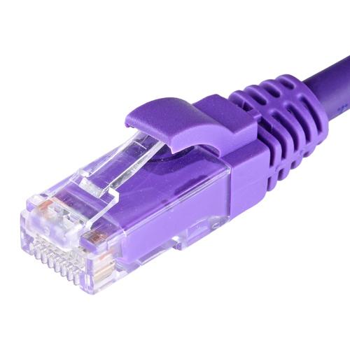 Cablenet 0.5m Cat5e RJ45 Violet U/UTP LSOH 24AWG Snagless Booted Patch