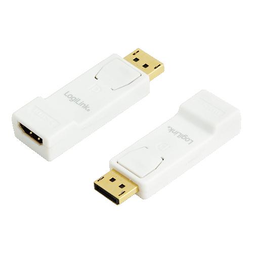 LogiLink CV0057 cable gender changer DisplayPort HDMI White. Yellow