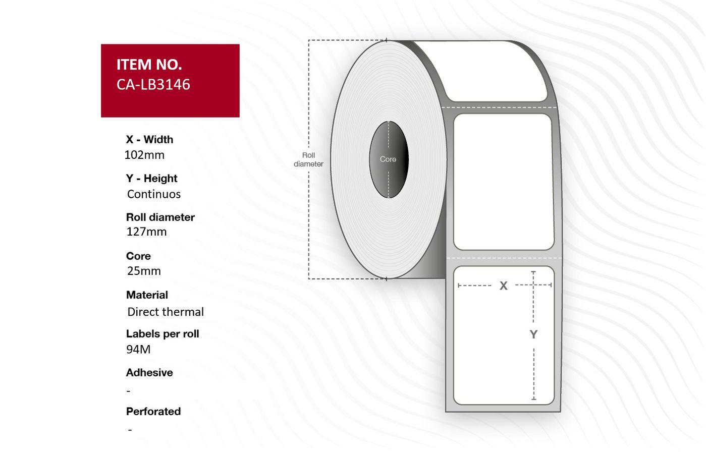 Capture CA-LB3146 printer label