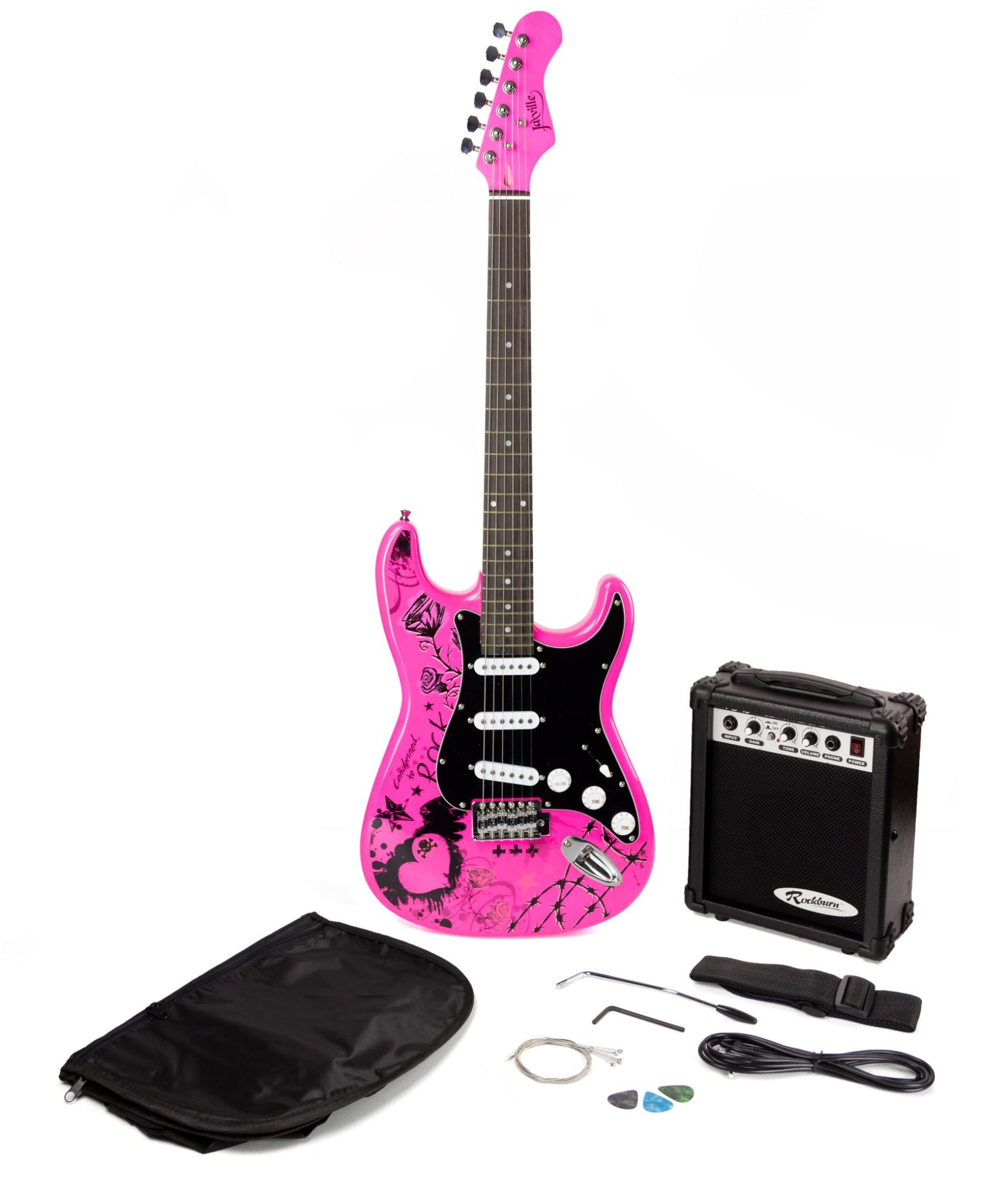 PDT Jaxville Pink Punk Guitar Package