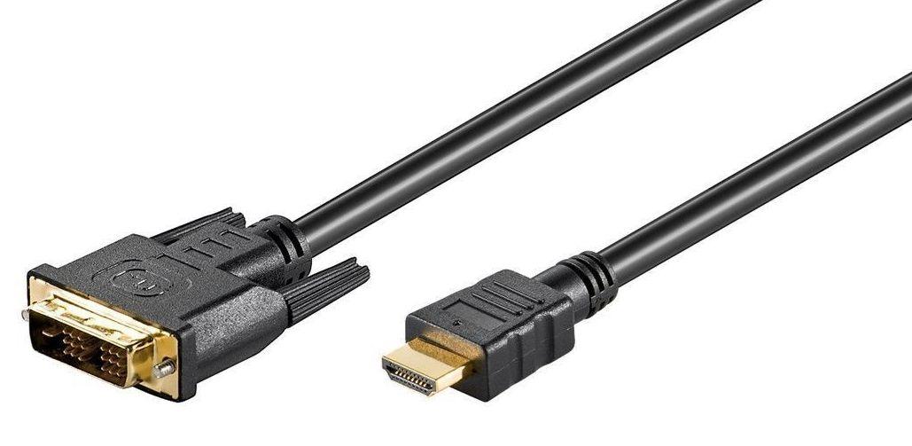 Microconnect HDM191811 video cable adapter 1 m HDMI DVI-D Black