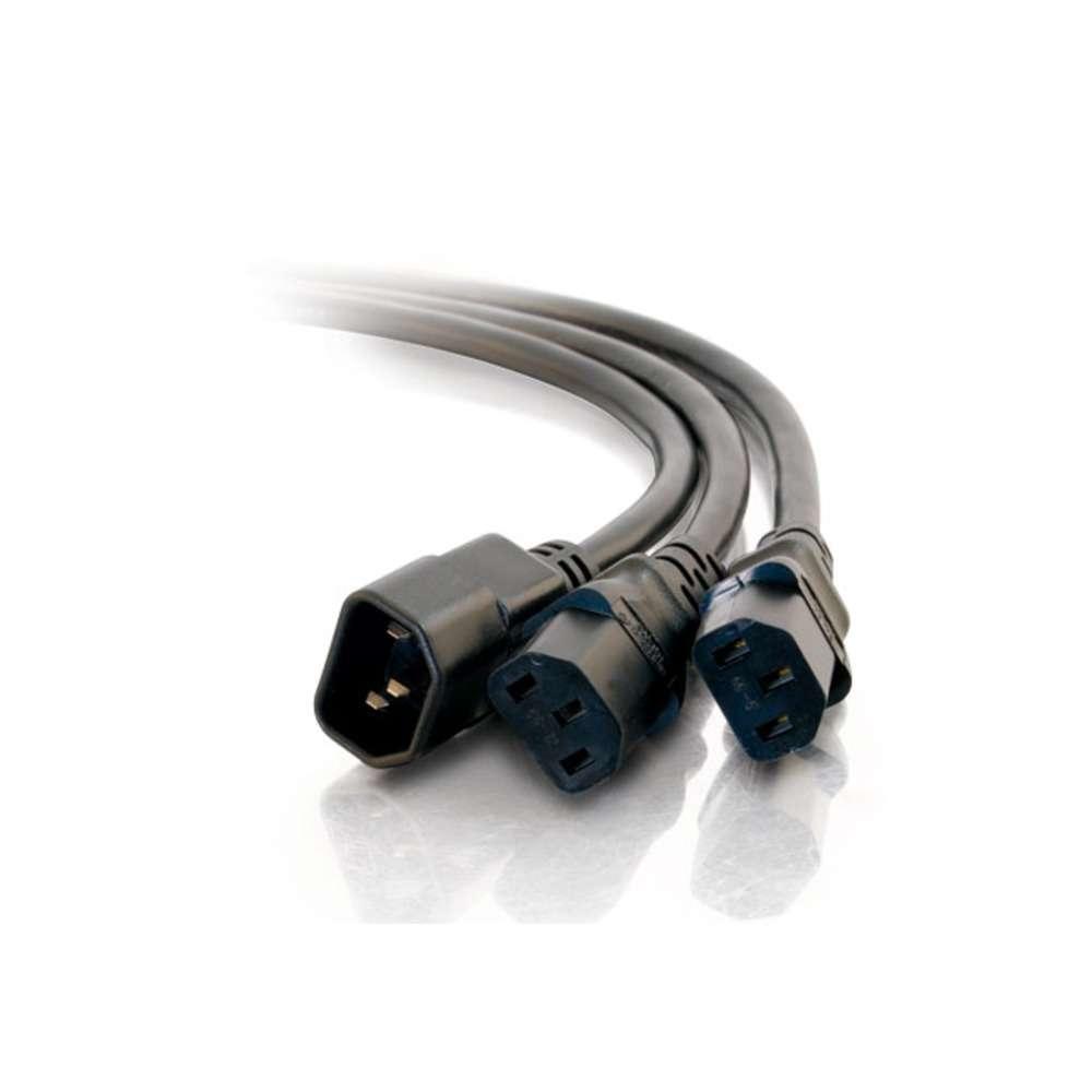 C2G 1.8m. C14 IEC - 2xC13 IEC Black C14 Coupler 2 X C13 Coupler