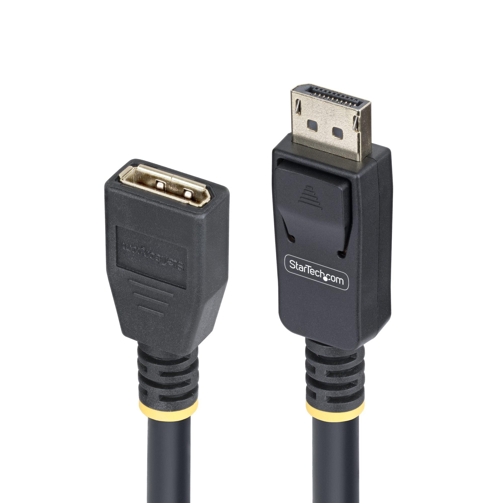 StarTech.com 10ft (3m) DisplayPort 1.4 Extension Cable, DP 1.4 Port Sa