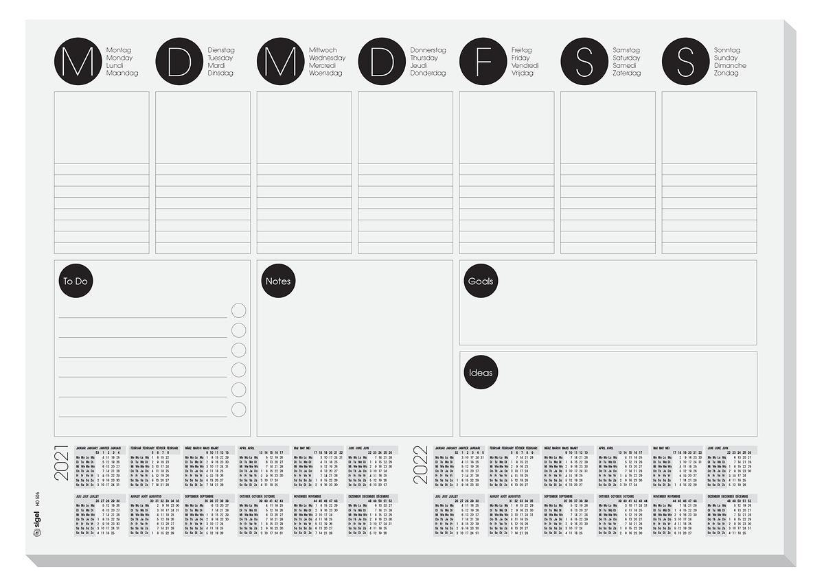 Desk Pad Weekly Planner With 2 Year Planner A3 80gsm 30 Sheets - HO506