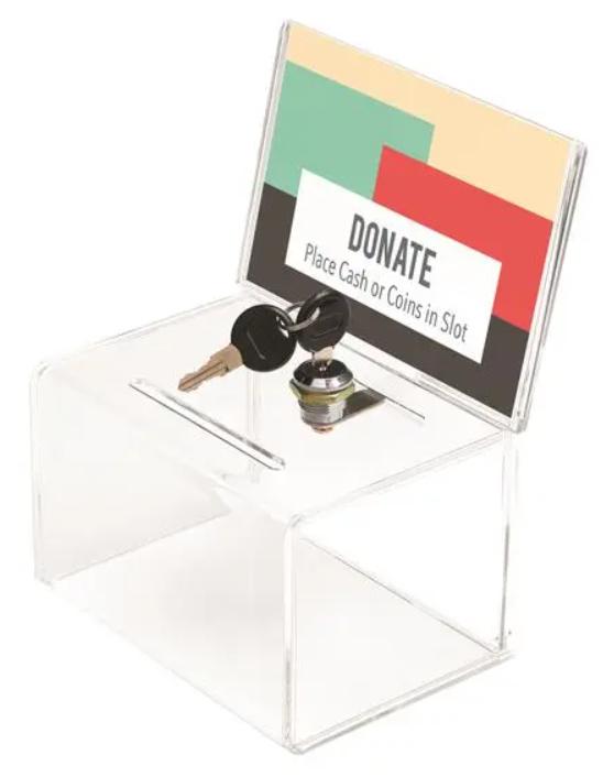 Deflecto 596901 cash/ticket Box Polystyrene Transparent