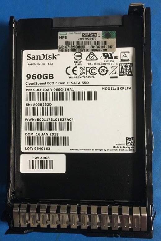 HPE DRV SSD 960GB SFF SATA MU SC