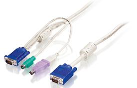 LevelOne 1.8m KVM Cable. VGA. PS/2. USB