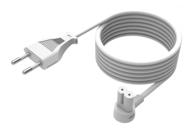 Flexson 5m Power Cable For Sonos ERA100/300 Right Angled EU White