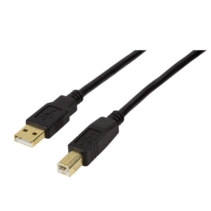 LogiLink UA0264 USB cable USB 2.0 10 m USB A USB B Black